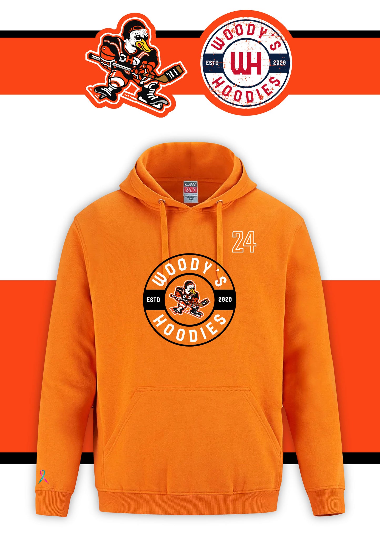 Orange + Embedded Logo