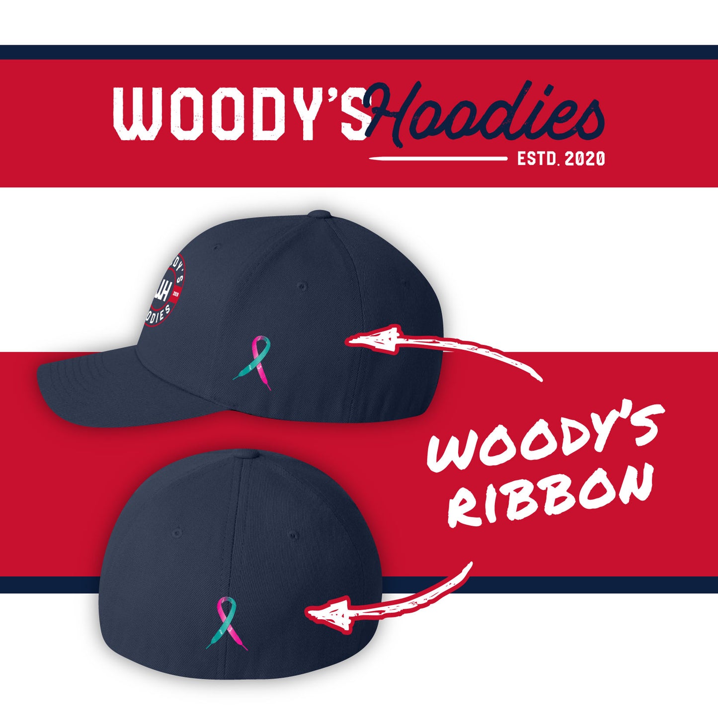 Embroidered Woody's Flex Fit Cap